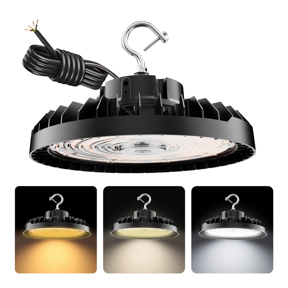 LED UFO High Bay Light 150W/200W/240W Wattage & CCT Selectable 120-277V