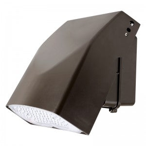 LED wall pack light with selectable wattage and selectable CCT, 120-277V for exterior building and security lighting