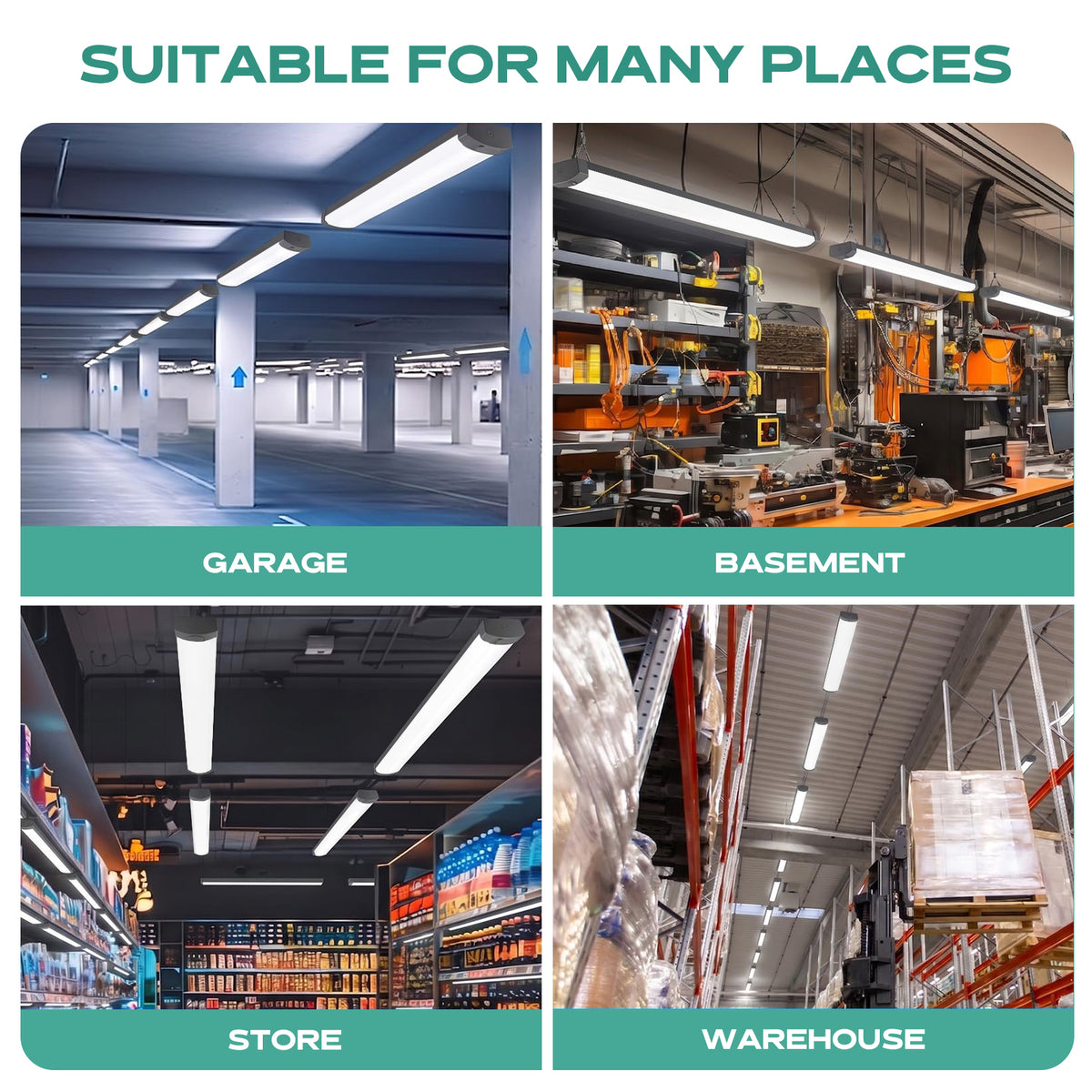 4FT LED Wraparound Light – 15W-50W Selectable, 6CCT, 6,500 Lumens