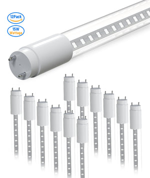 LED Glass Tube Type B 120-277V 2250 Lumens UL Listed | 18W 4FT（Clear）