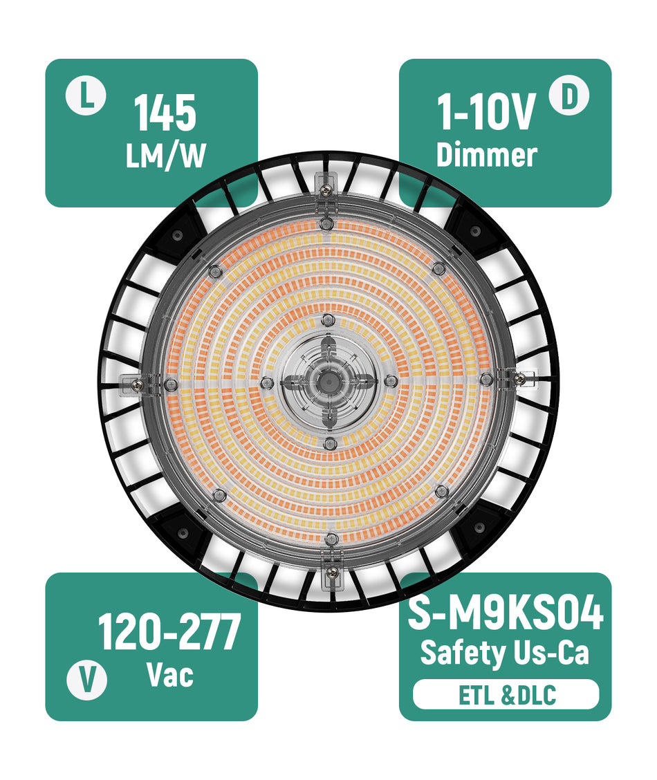 LED UFO High Bay Light 300W / 240W / 200W 42000 Lumens ETL DLC | 120-277V