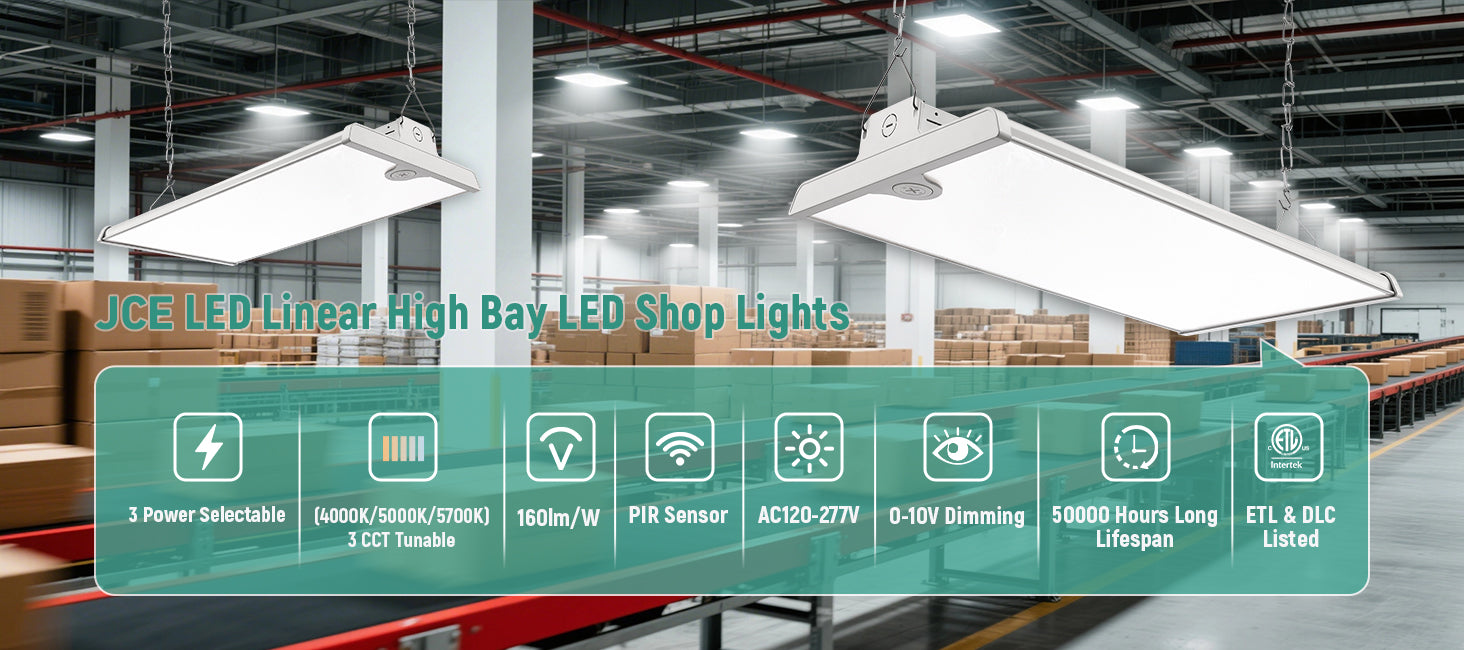 LED Linear High Bay Light-LHB10 300W 48000 Lumens ETL DLC Premium Sensor base  | 300W 4FT