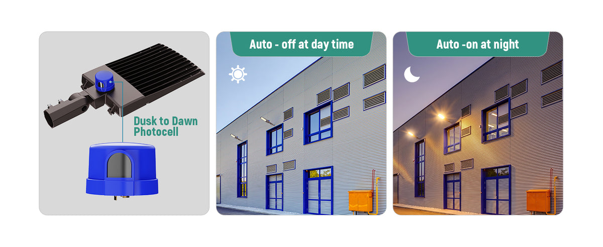 LED Shoebox Area Light 500W 80000 Lumens UL, DLC Premium  | 120-277V with Photocell Base