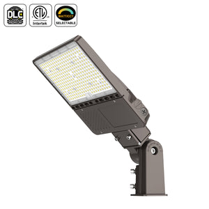 LED Parking Lot Shoebox Light 120W/160W/200W Selectable 4500K/5000K/5700K with Photocell