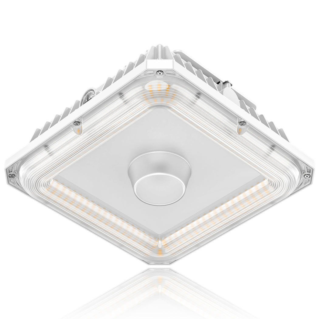 LED Canopy Light Tunable CCT, 4500K/5000K/5700K, 100-277VAC, Built-in Photocell