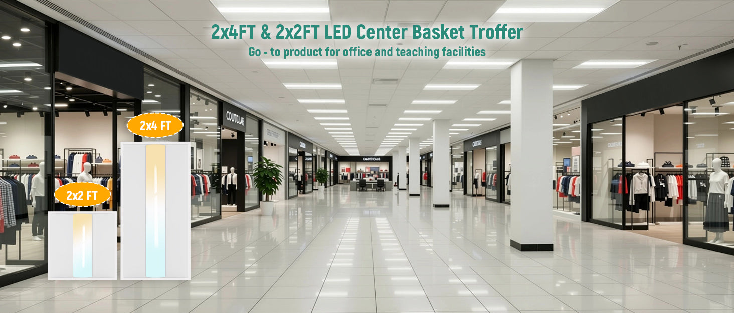 LED Troffer Light 120-277V 72W 9360LM ETL DLC Premium | 2x4FT 3.5mm Sensor Base