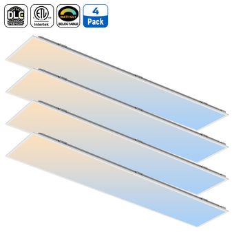 LED Backlit Panel Light 120-277V 40W 5000LM ETL DLC | 1x4FT Sensor Base