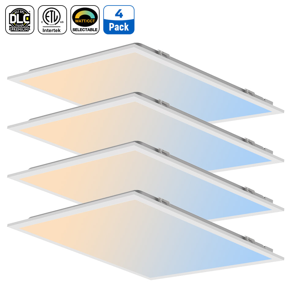 LED Backlit Panel Light 120-277V 40W 5000 Lumens ETL DLC Premium | 2x2FT Sensor Base