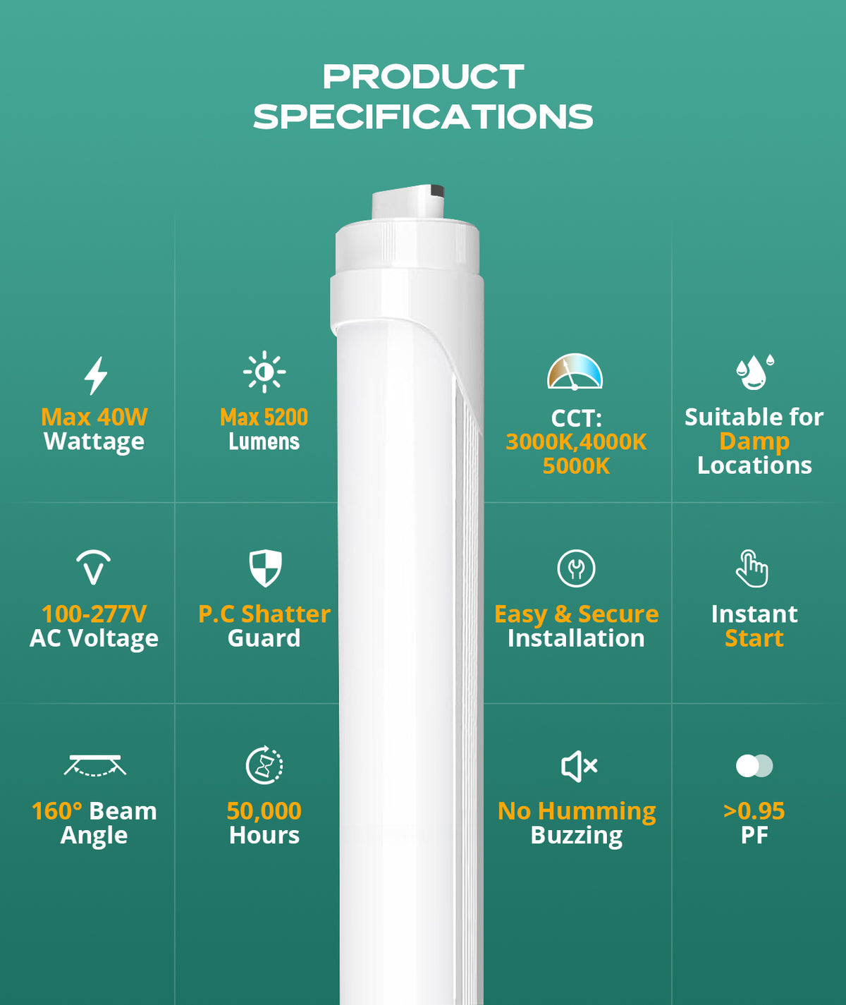 8FT LED Tube Light