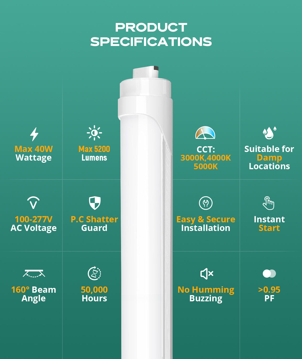 8FT LED Tube Light