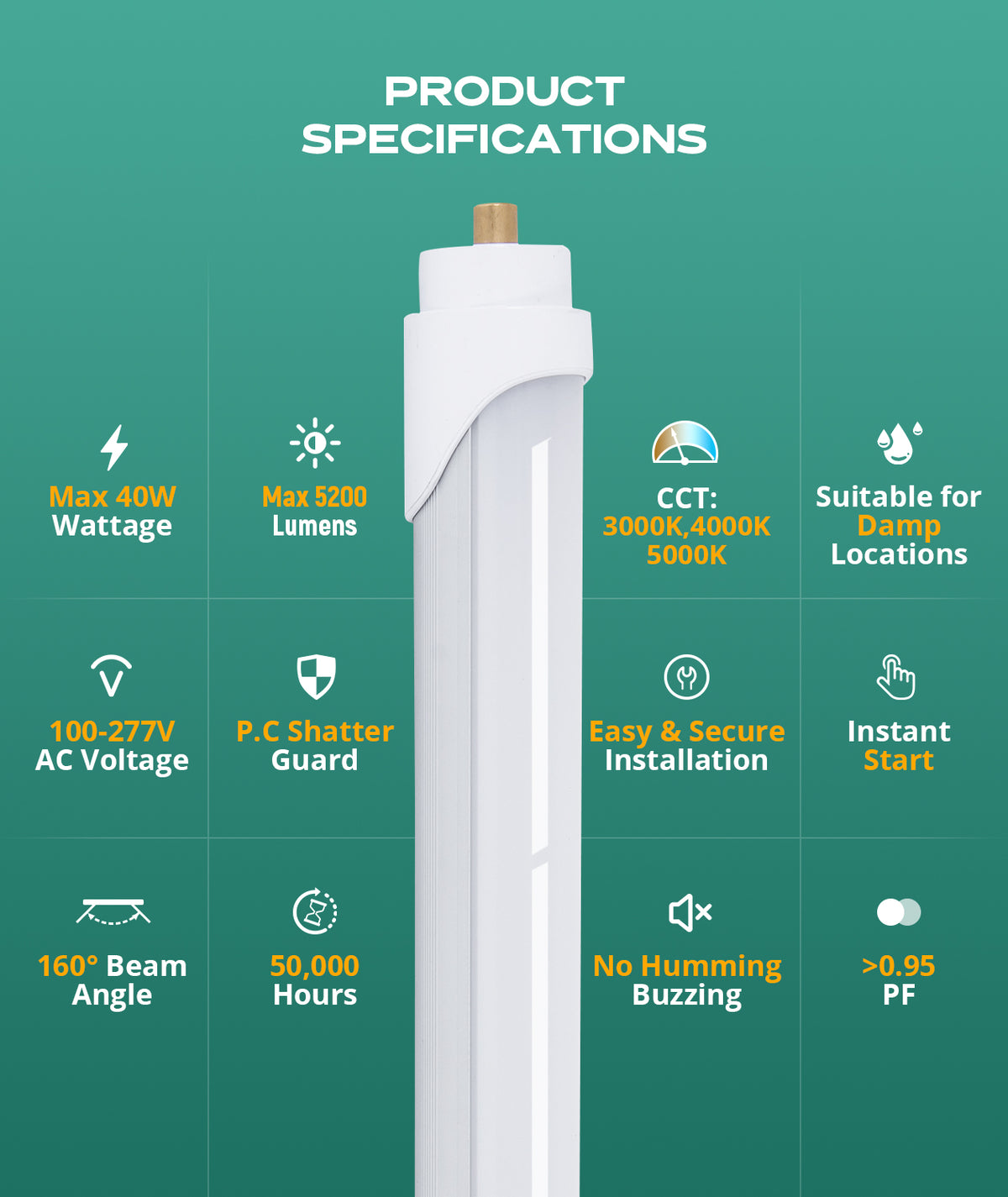 8FT LED Tube Light