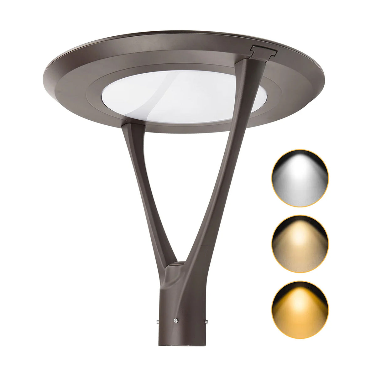 130W Selectable LED Post Top Light, 3CCT, 347-480V, 0-10V Dimmable