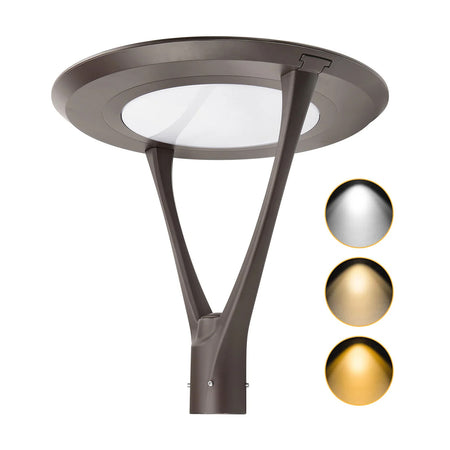 130W Selectable LED Post Top Light, 3CCT, 347-480V, 0-10V Dimmable