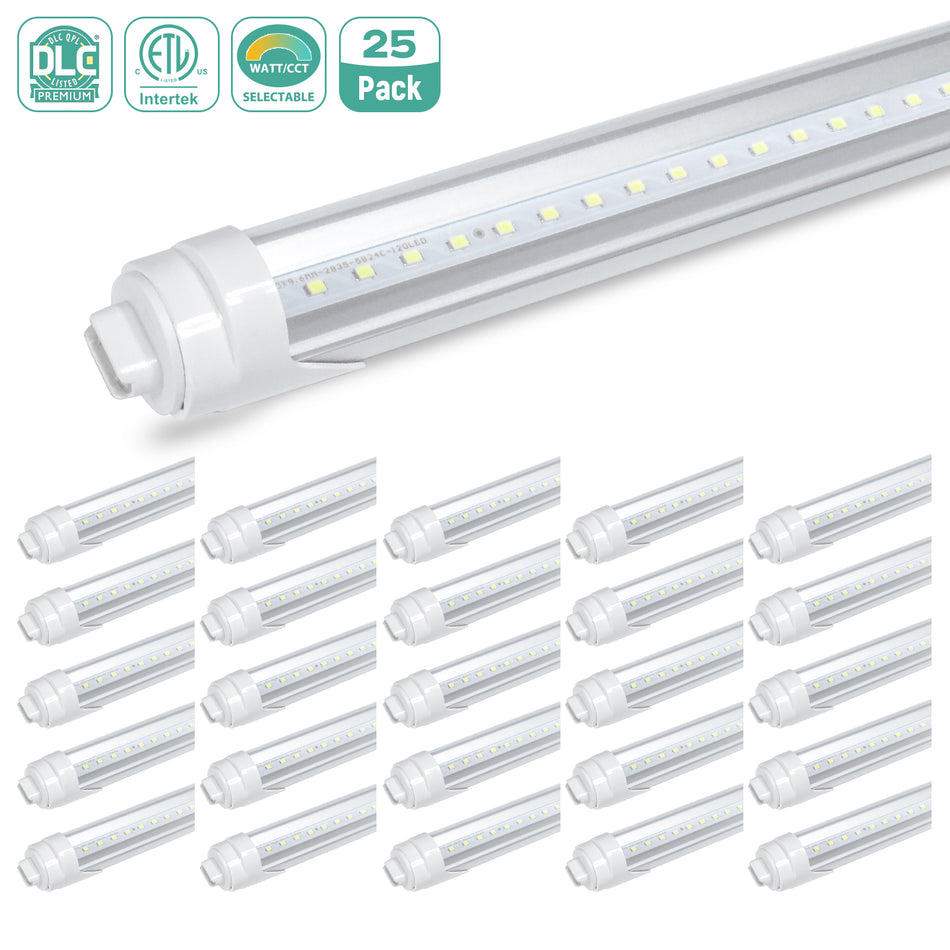 8FT LED Tube Light 100-277V 40W 5000 Lumens ETL | R17D 5000K
