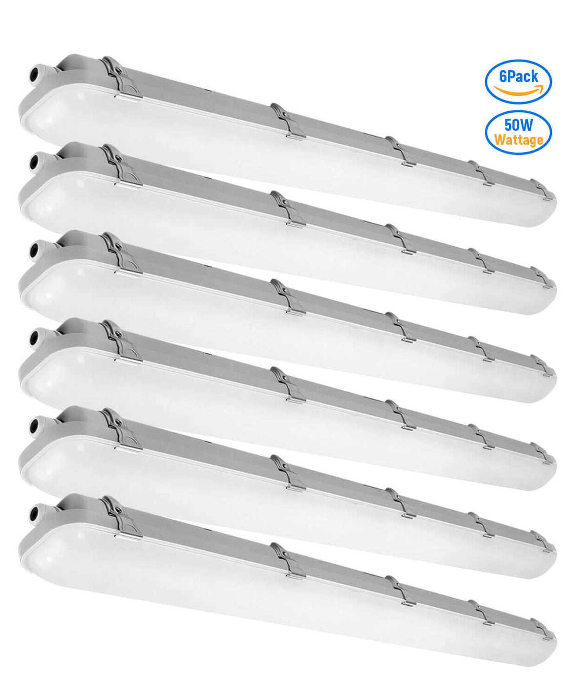 LED Vapor Tight Light 4FT 120-277V 50W 6500 Lumens ETL DLC | 50W