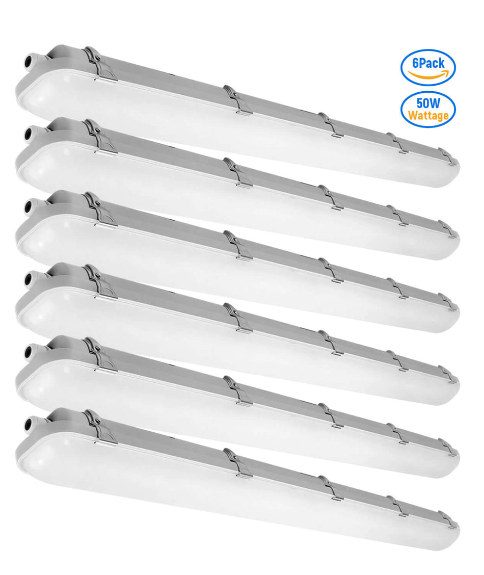 LED Vapor Tight Light 4FT 120-277V 50W 6500 Lumens ETL DLC | 50W